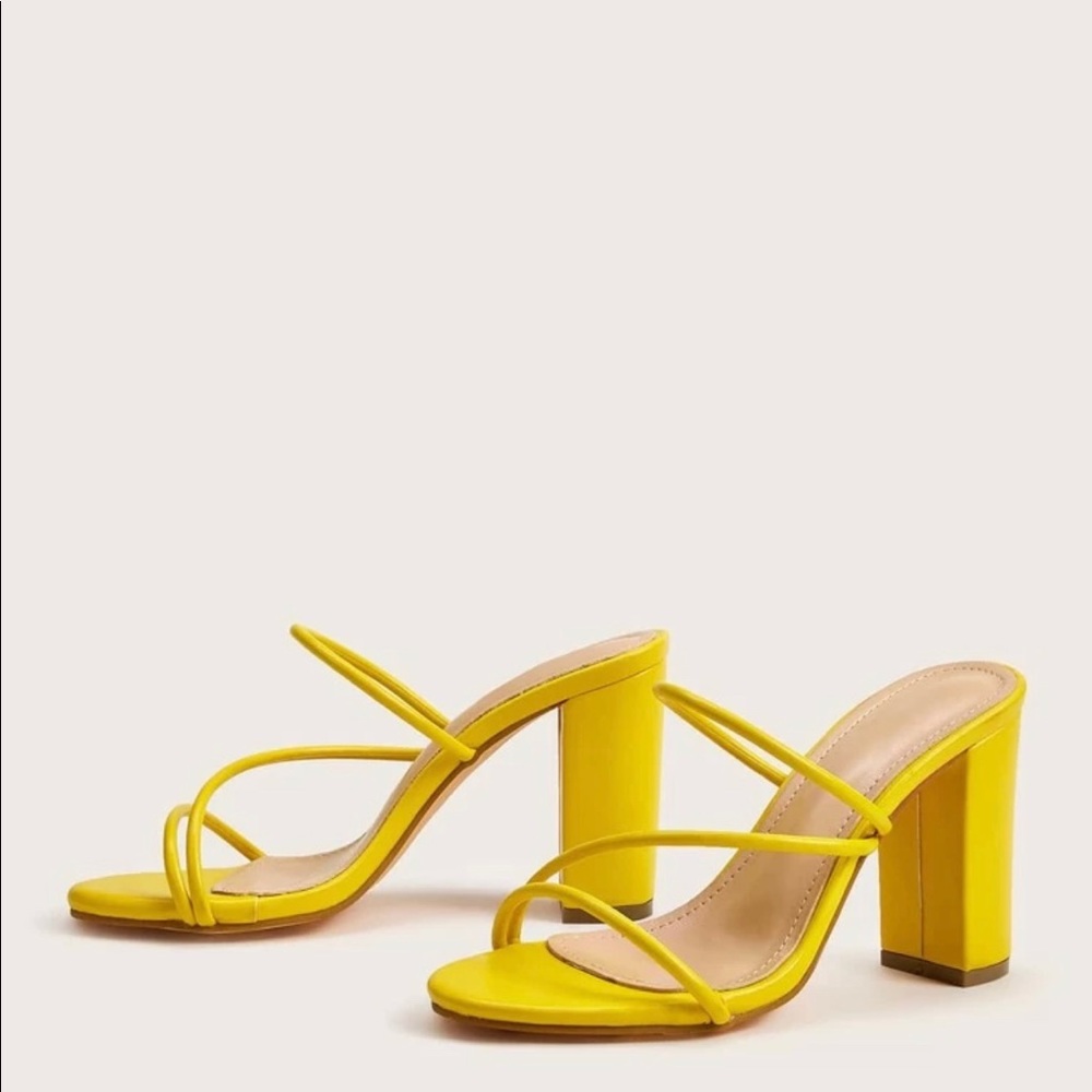 SHEIN Yellow Heels